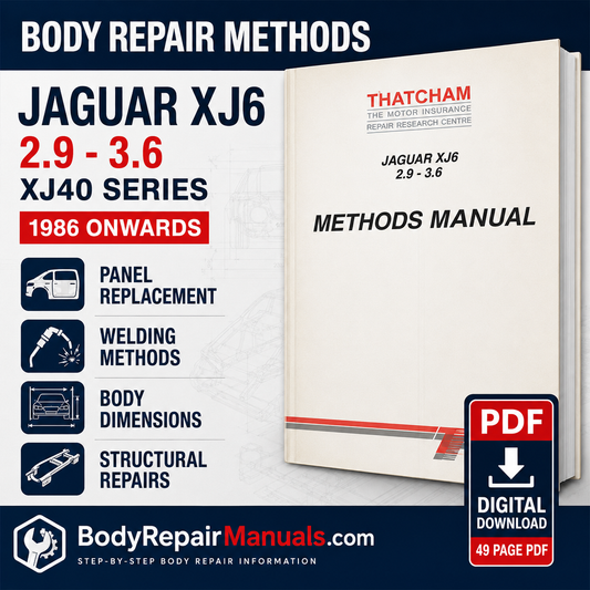 Jaguar XJ6 2.9–3.6 1986–1987 Body Repair Methods Manual PDF