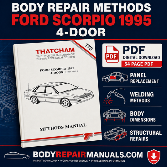 Ford Scorpio 1995 4-Door Body Repair Methods Manual PDF