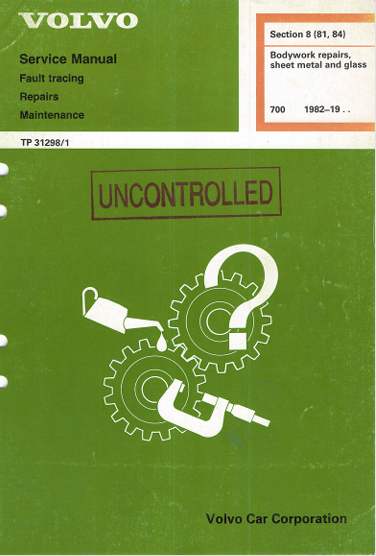 Volvo 700 Series Body Repair & Workshop Manual (1982 PDF Download)