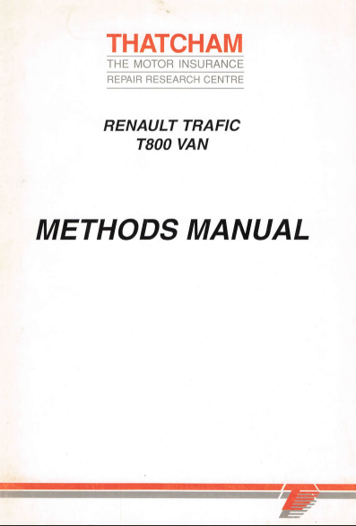 Renault Trafic T800 Van Body Repair Manual PDF Download (1981–1989 Models)