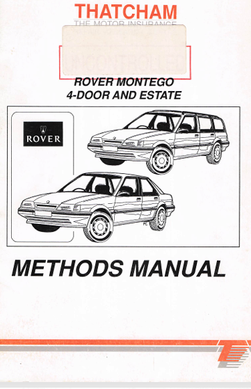 Rover Montego Repair Manual PDF – Workshop & Body Panel Guide for 4-Door Saloon and Estate (1984–1993)