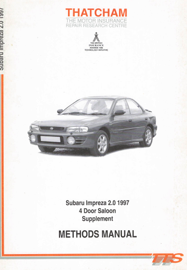 Subaru Impreza 1997 4-Door Saloon Body Repair & Workshop Methods Manual (PDF Download)